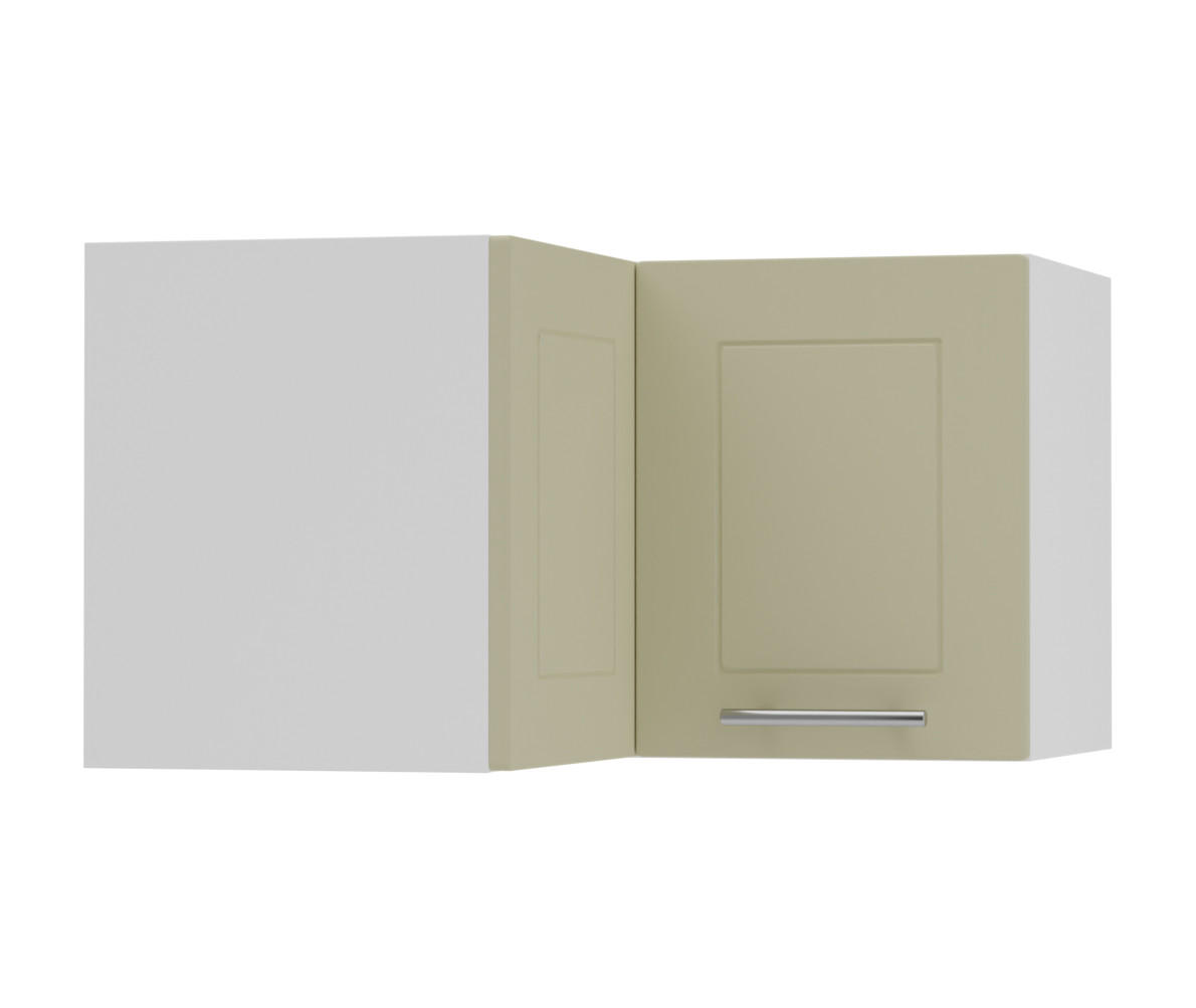 ECKHÄNGESCHRANK Kvantum W12/60/36 Weiß / Vanille Matt 60 / 60 / 36cm - Creme/Weiß, Holz/Holzwerkstoff (60/36/60cm) - Feldmann-Wohnen