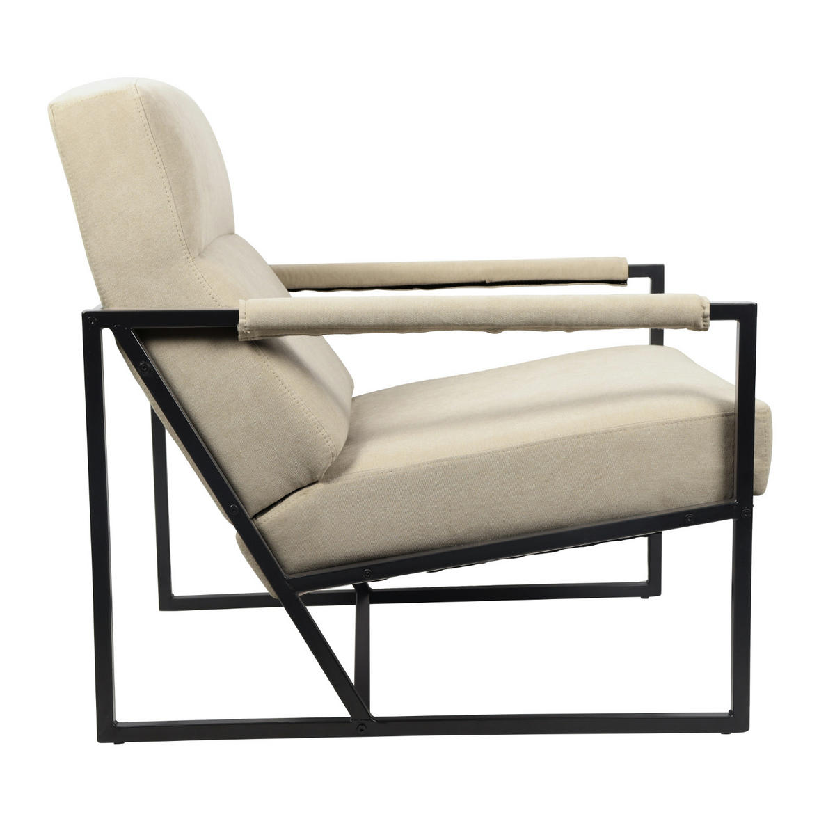 LOUNGESTUHL CHRIS - Beige, Textil (66/77/82cm) - SVITA