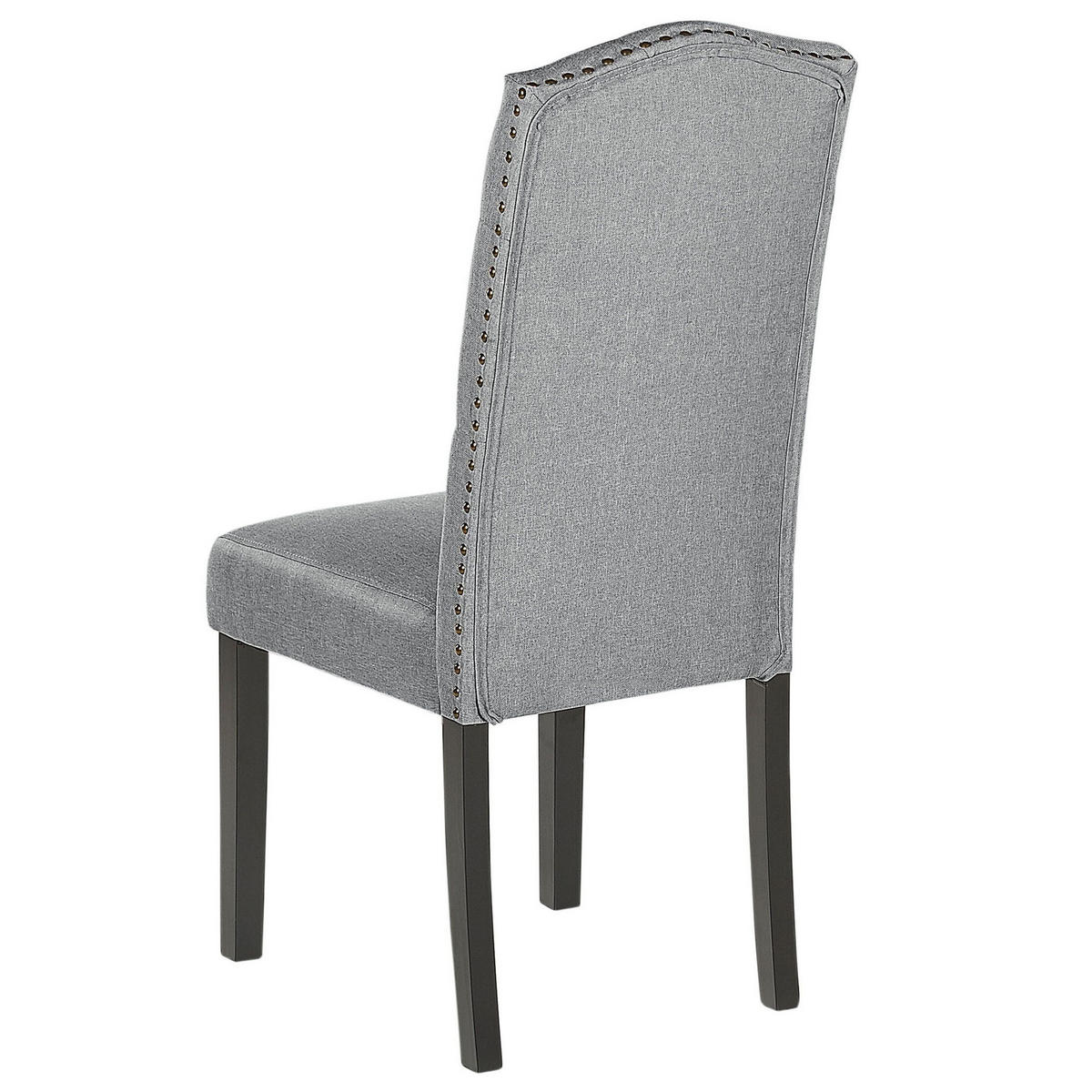 STUHL 2er-Set Polsterbezug Grau Shirley - Grau, Holz/Textil (46/103/60cm) - Beliani