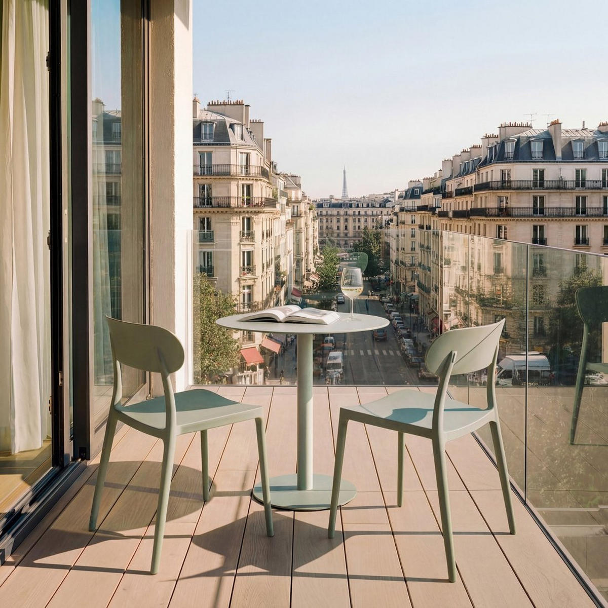 GARTENSTUHL Moira Grün 47 cm x 80 cm 4er-Set - Grün, Kunststoff (47/80/51cm) - Klast Home