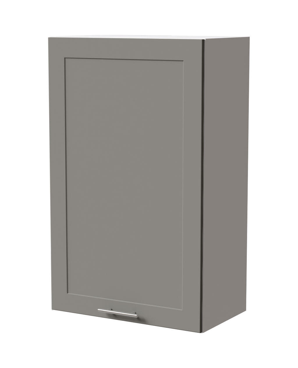 HÄNGESCHRANK Oslo W4/60/1 Weiß / Dust Grey Matt 60 / 32,5 / 96cm - Weiß/Grau, Holz/Holzwerkstoff (60/96/32.5cm) - Feldmann-Wohnen
