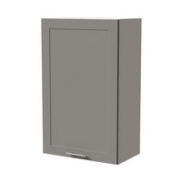 HÄNGESCHRANK Oslo W4/60/1 Weiß / Dust Grey Matt 60 / 32,5 / 96cm - Weiß/Grau, Holz/Holzwerkstoff (60/96/32.5cm) - Feldmann-Wohnen