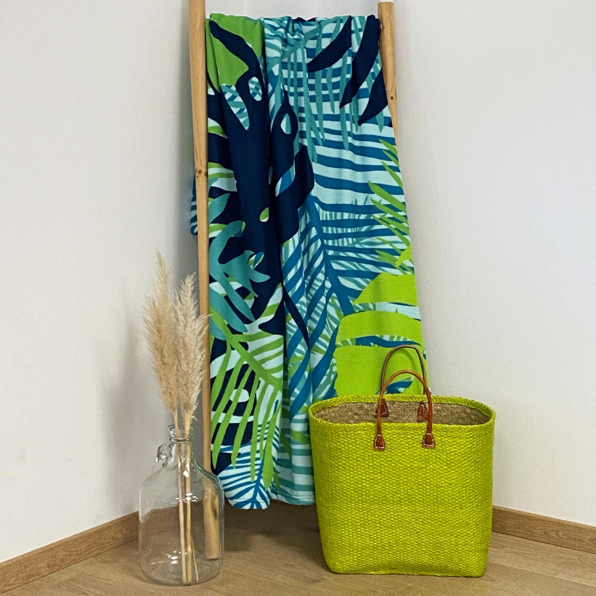 MIKROFASER-STRANDTUCH Jungy 140x170 220g/m² - Grün, Textil (140/170cm) - LE COMPTOIR DE LA PLAGE