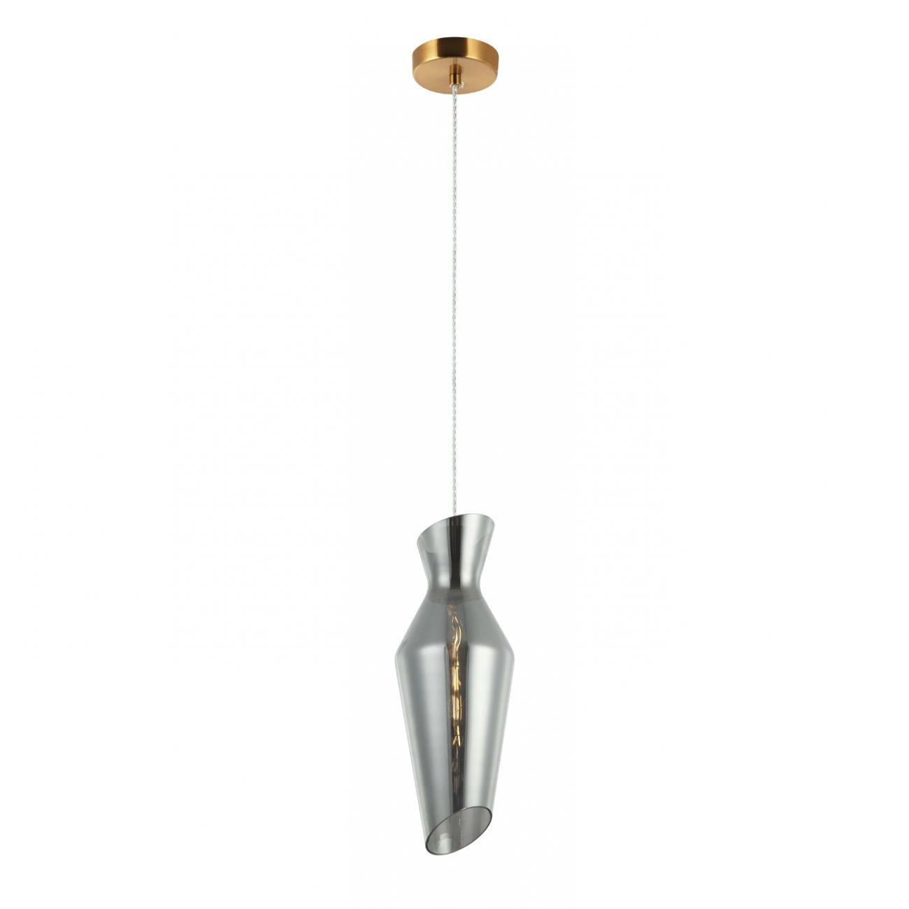 HÄNGELEUCHTE Pozzino, Rauchgrau, 40cm - Grau, Glas (40/14/40cm) - KOSILUM