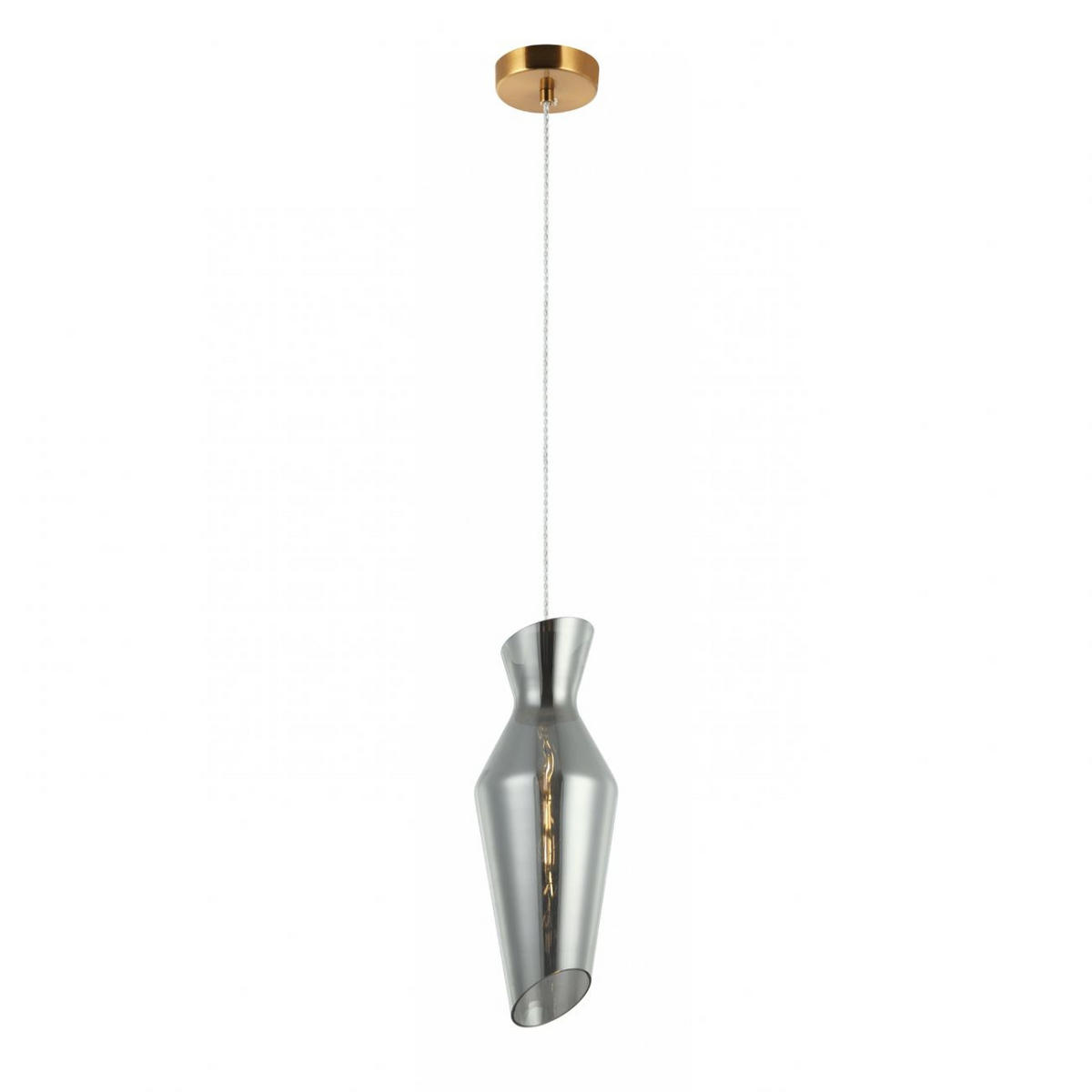 HÄNGELEUCHTE Pozzino, Rauchgrau, 40cm - Grau, Glas (40/14/40cm) - KOSILUM