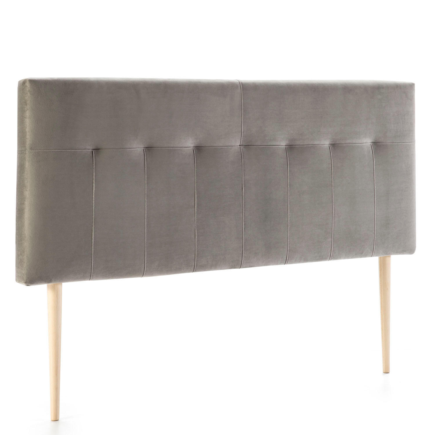 KOPFTEIL 140x100 cm Napoles Grau - Grau, Textil (8/100/140cm) - VS Venta-stock