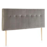 KOPFTEIL 140x100 cm Napoles Grau - Grau, Textil (8/100/140cm) - VS Venta-stock