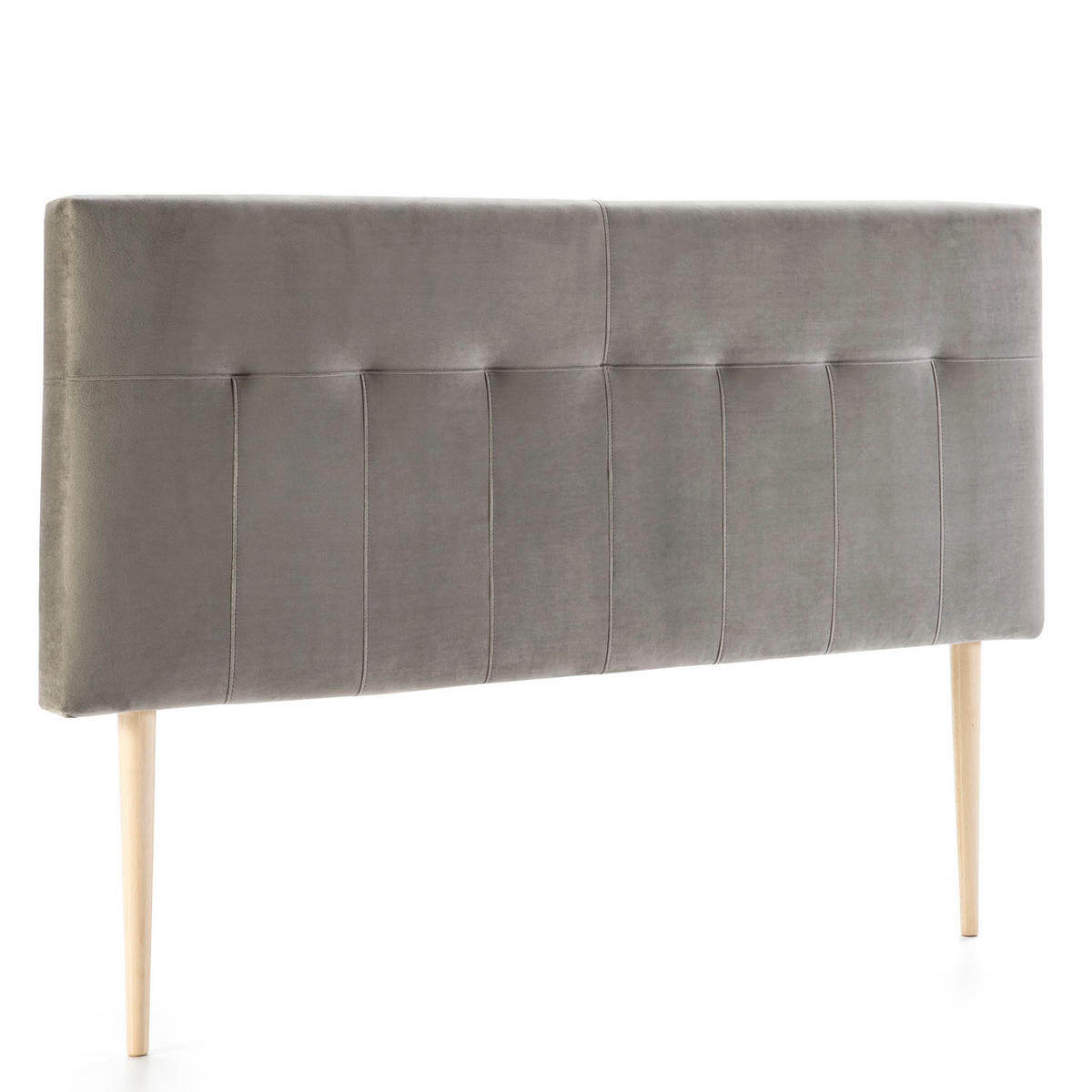 KOPFTEIL 140x100 cm Napoles Grau - Grau, Textil (8/100/140cm) - VS Venta-stock
