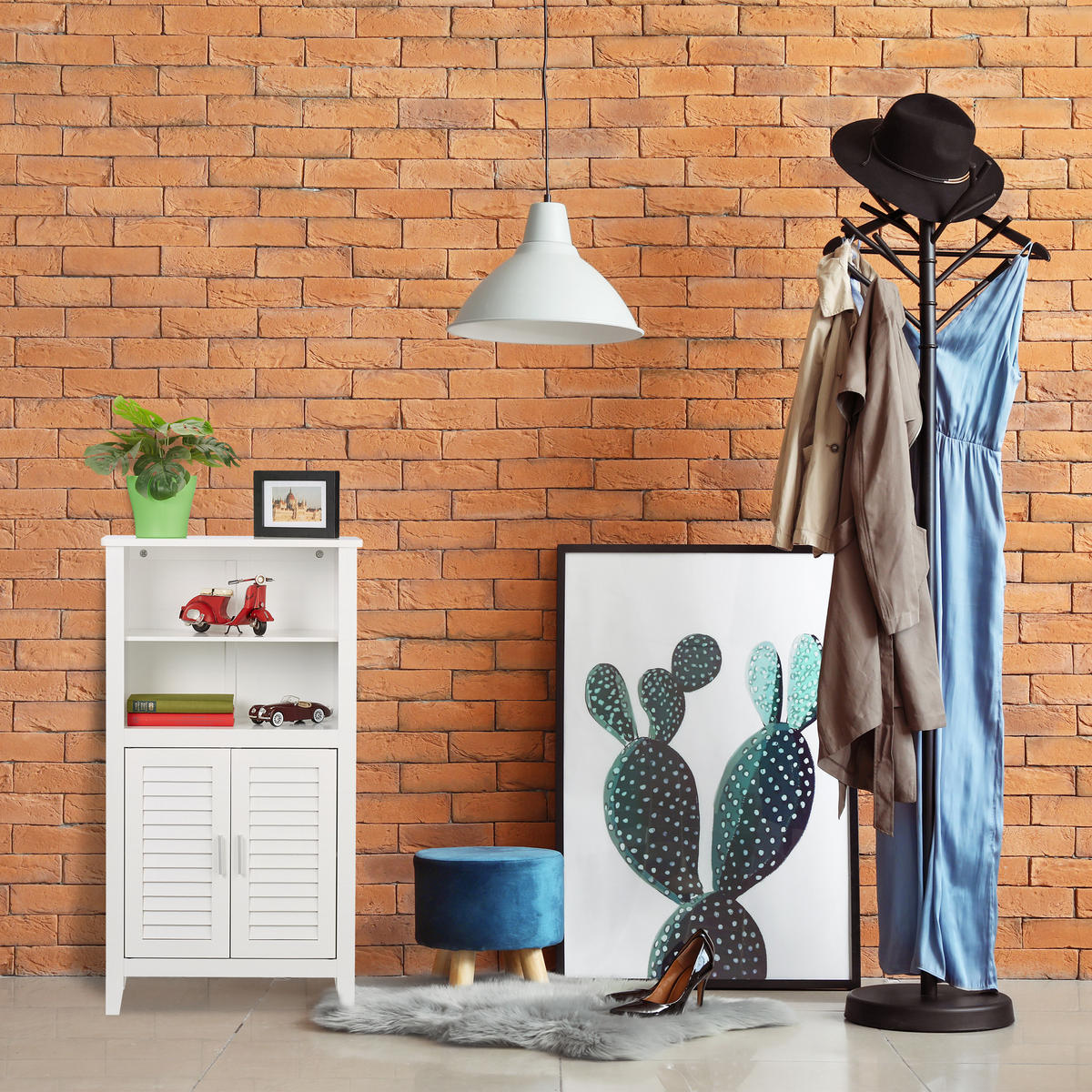 KÚPEĽŇOVÝ nábytok - biela, drevo (25.5/92/50cm) - Relaxdays