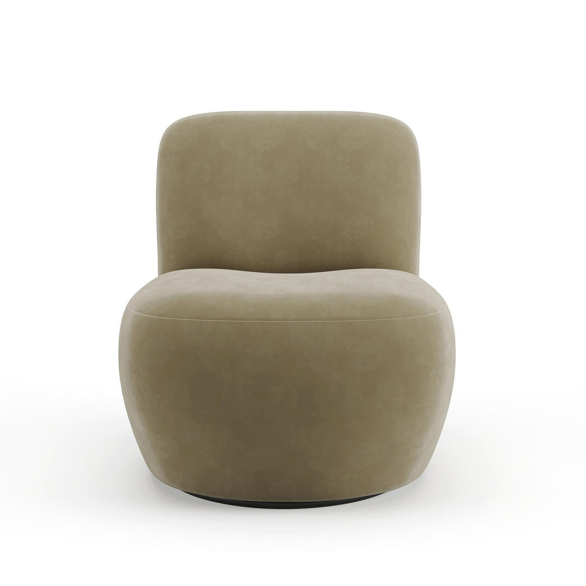 DREHSESSEL Samtstoff beige - Beige, Textil (64/77/68cm) - Sia Home