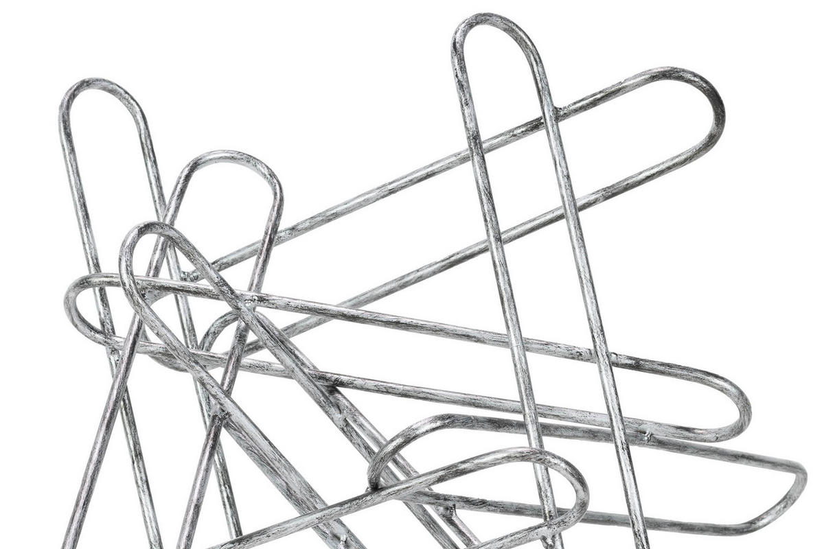 METALLSKULPTUR Silber 45/40 cm - Silberfarben, Metall (3.51/40/25cm) - KUNSTLOFT