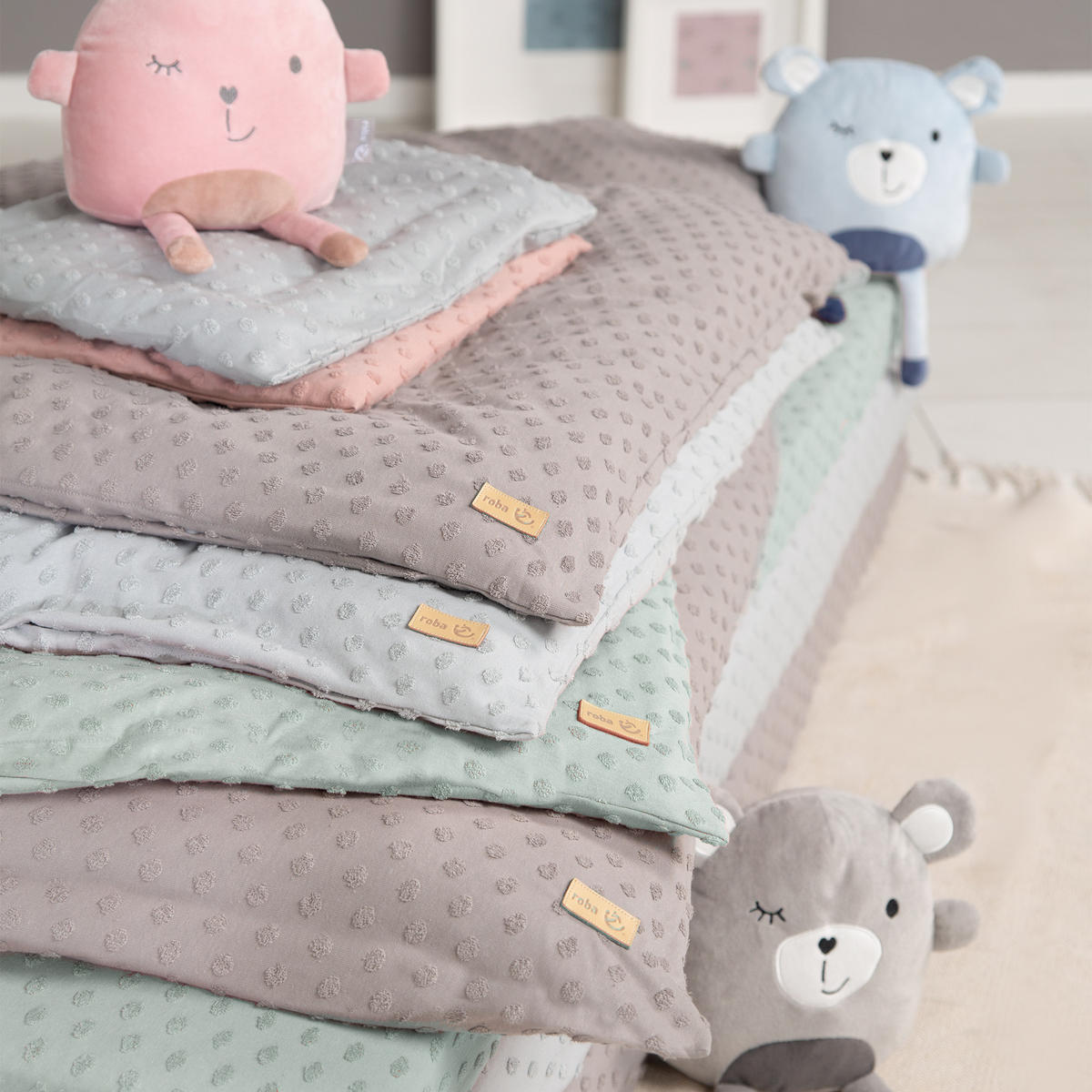 BABYBETTWÄSCHE Lil Planet 100x135 cm frosty green - Grün, Textil (100/135cm) - Roba