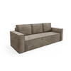 SOFA Roda Braun, Kordsofa mit Schlaffunktion - Braun, Holzwerkstoff/Textil (248/93/96cm) - Bettso