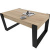 COUCHTISCH Karo II 92/44/54 - Schwarz/Sonoma Eiche, Holzwerkstoff (54/92/44cm) - RAUMHIRSCH FURNITURE