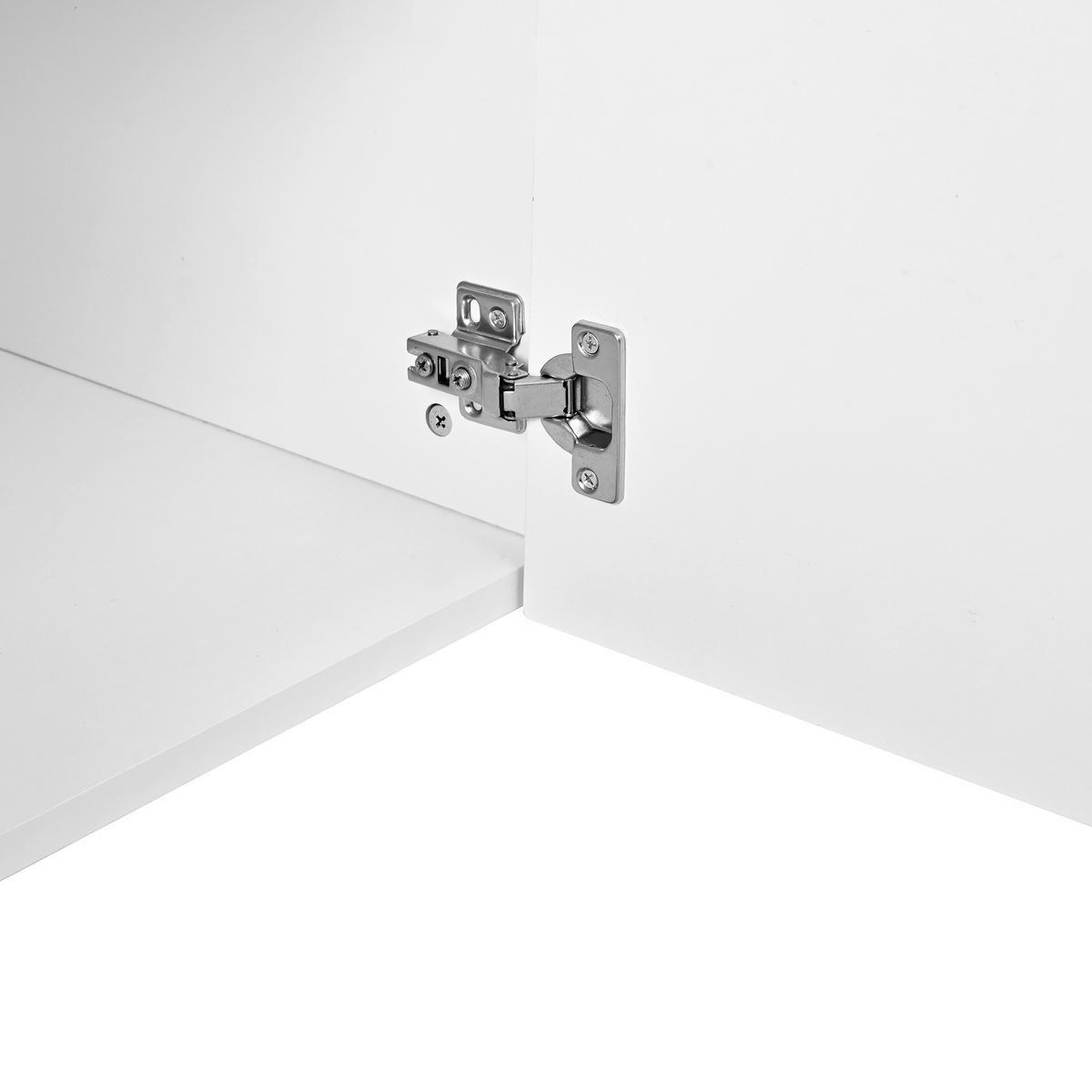 LOWBOARD in Weiß TV-Schrank mit Metallfüße und 5 Türen, 180 L / 38 B / 45H, für Wohnzimmer - Weiß, Holzwerkstoff/Metall (180/45/38cm) - STILVORA
