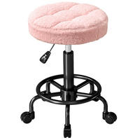 DREHSTÜHLE Rollhocker höhenverstellbar 360° Rosa - Pink, Metall (50/66/50cm) - SHOPENTRA