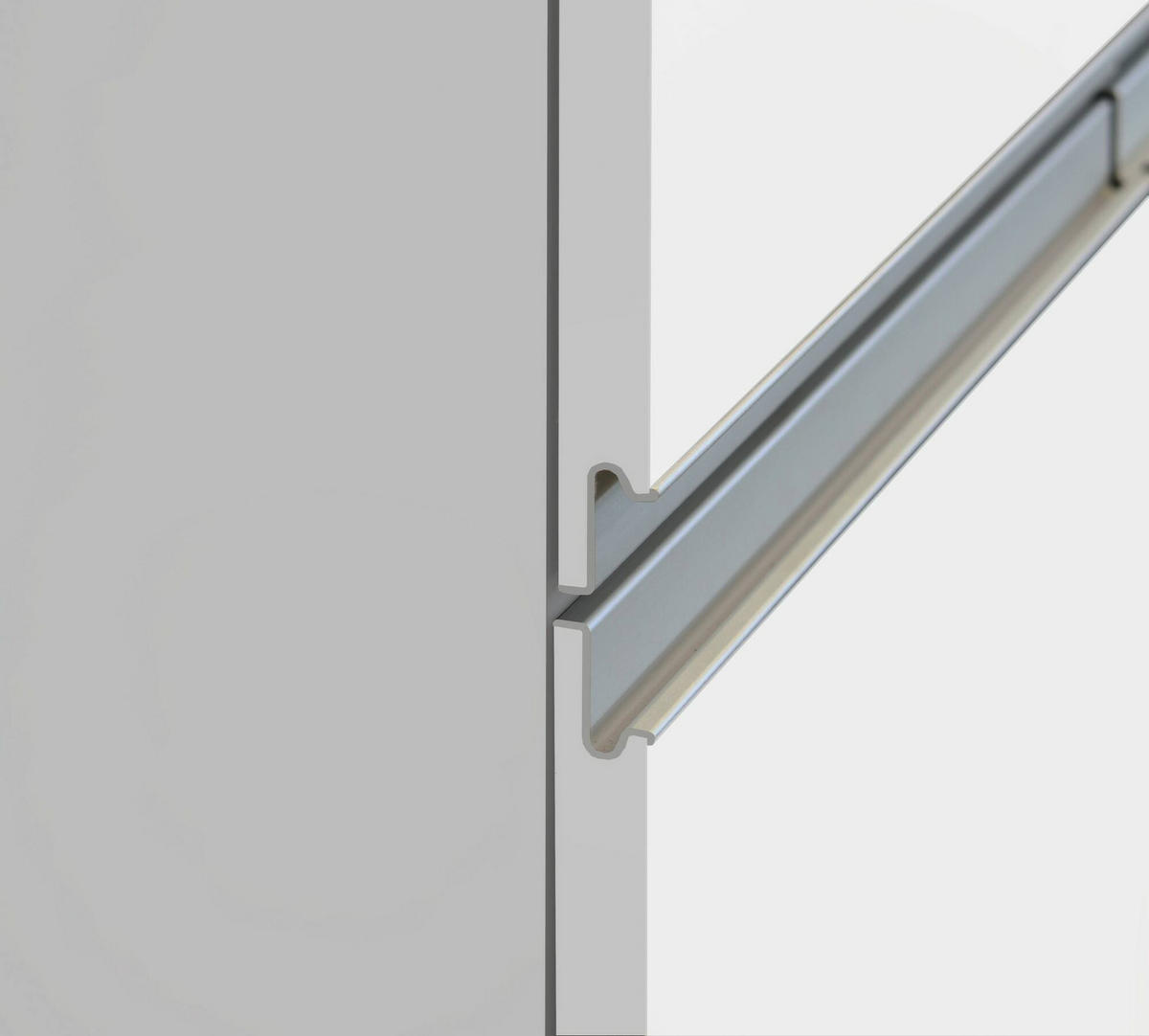 KÜCHENSCHRANK Glänzendes Weiß, Schiefer 60/30/165 cm - Weiß, Holzwerkstoff (30/165/60cm) - DMORA