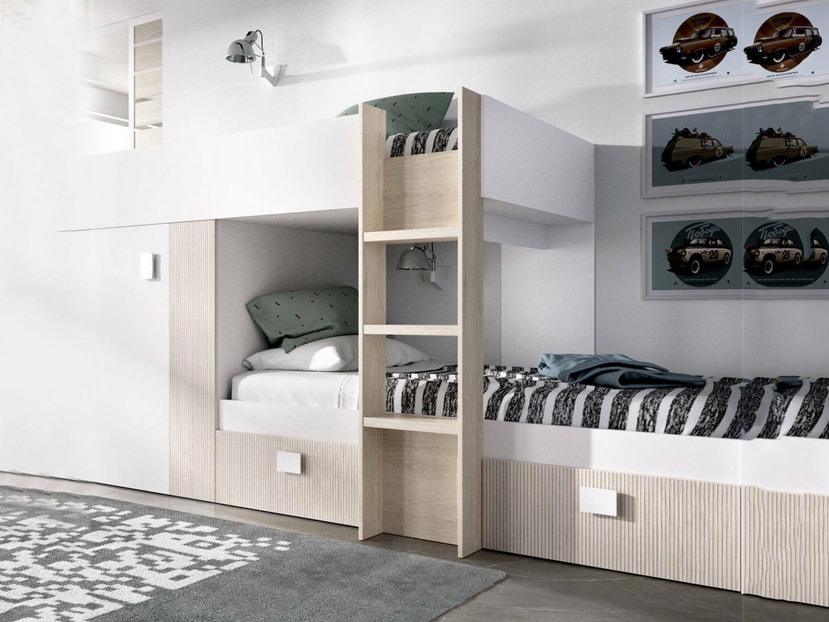 SCHLAFZIMMER Weiß, Eiche 111/271/150 cm - Eichefarben/Weiß, Holzwerkstoff (90/190cm) - DMORA