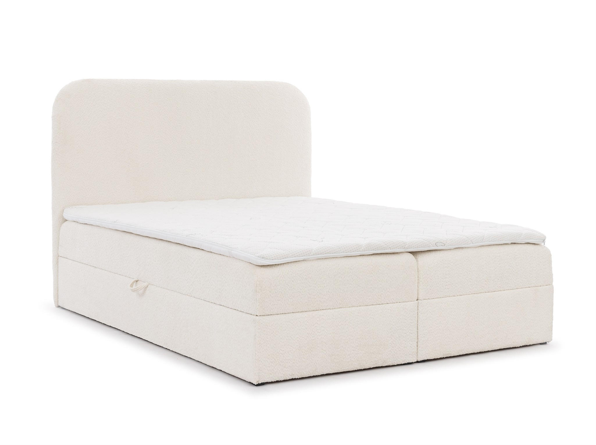 BOXBETT Amador In überlänge - Creme, Holzwerkstoff/Textil (200/220cm) - Fun Möbel
