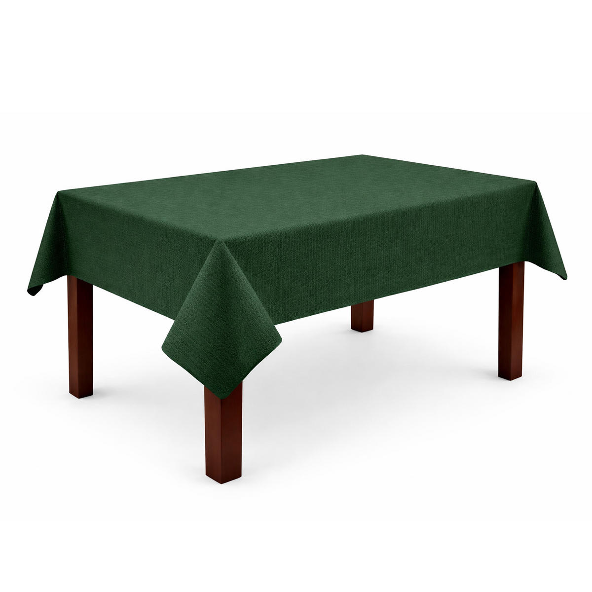 TISCHDECKE Garten Weichschaum 110x140cm - Dunkelgrün - Dunkelgrün, Kunststoff (140/110cm) - Bestlivings