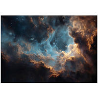 FOTOTAPETE Kosmos Wolken Blau 350x250 cm - Multicolor, Papier (350/250cm) - Wallarena