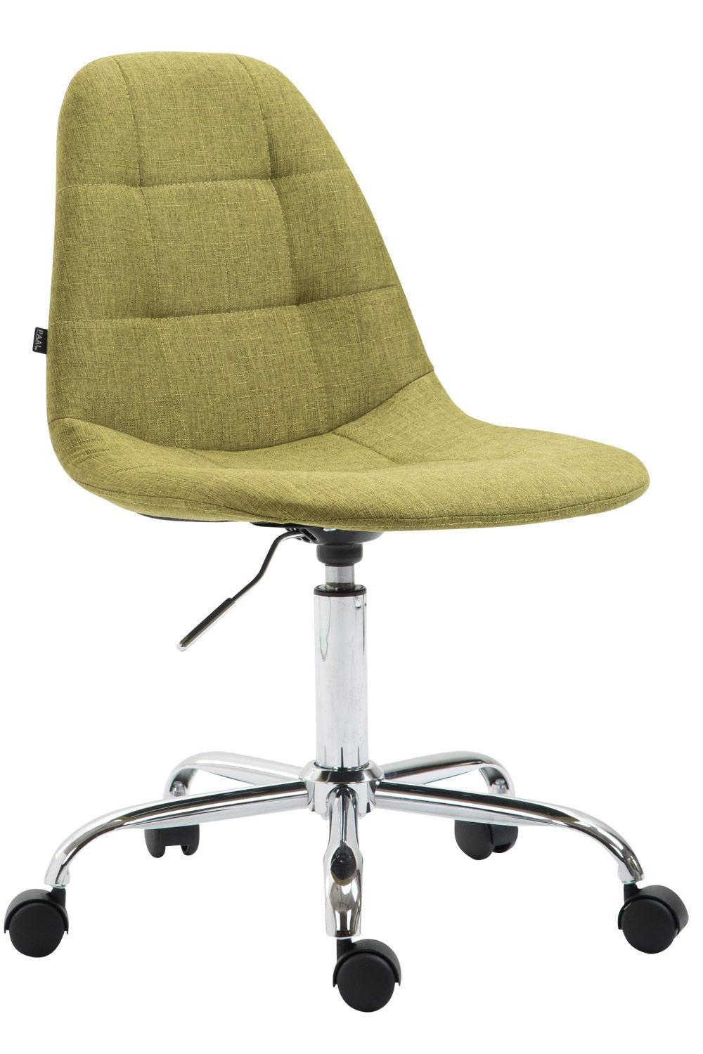 DREHSTUHL Stoff grün - Chromfarben/Grün, Textil/Metall (47/79/56cm) - CLP
