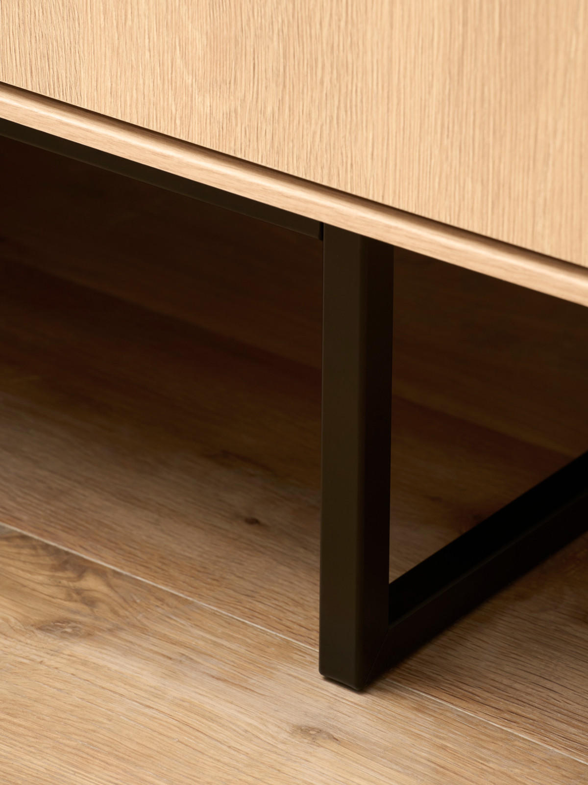 GARDEROBE-SET Stone Eiche 4-teilig 158 cm, Set mit viel Stauraum - Eichefarben/Schwarz, Holzwerkstoff/Metall (158/200/40cm) - Furn.Design