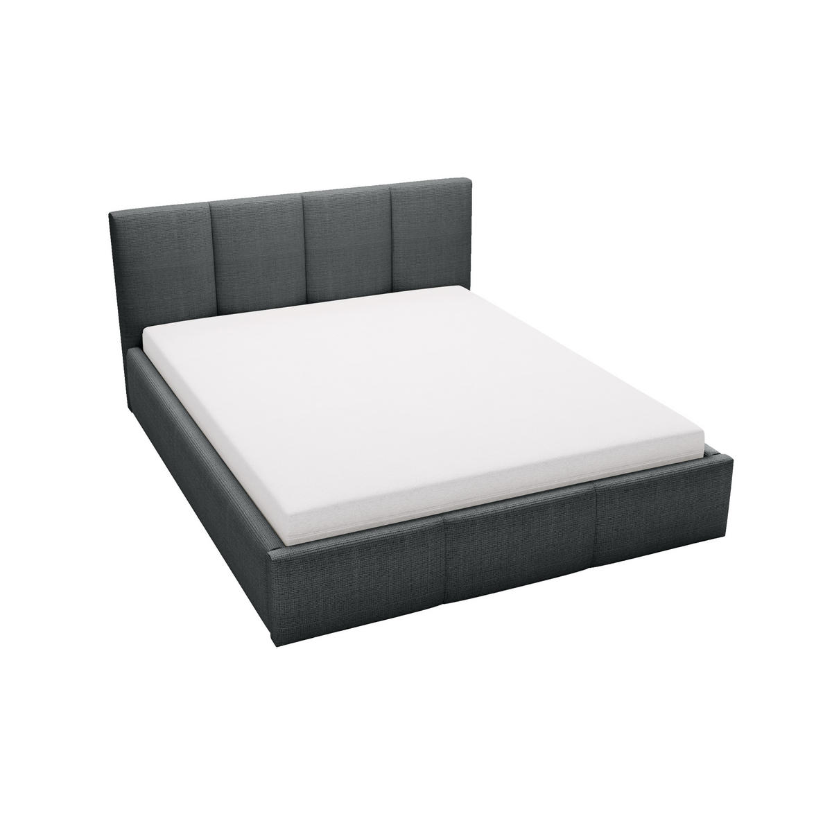 POLSTERBETT Celano Slim 200x200 cm, Anthrazit - Anthrazit, Textil (200/200cm) - Fedve