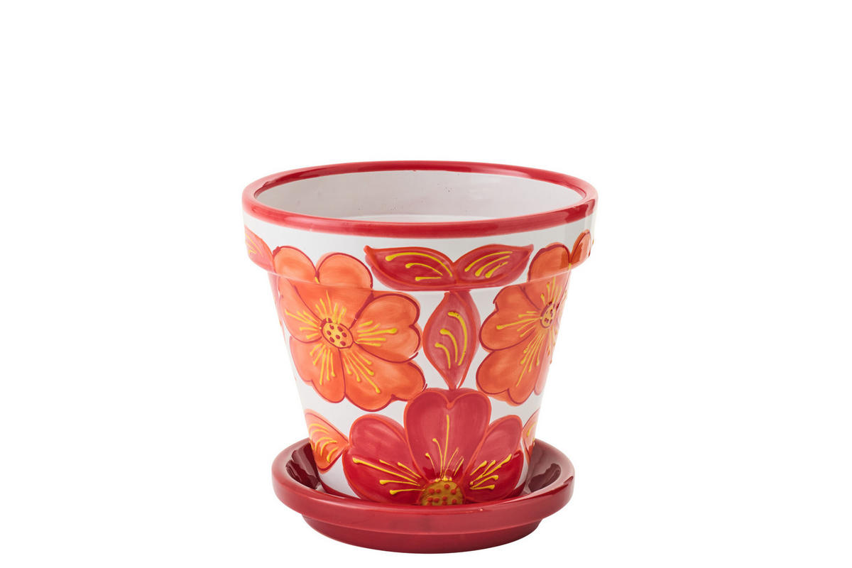 BLUMENTOPF OW Orange - Orange, Keramik (27/25cm) - J-Line