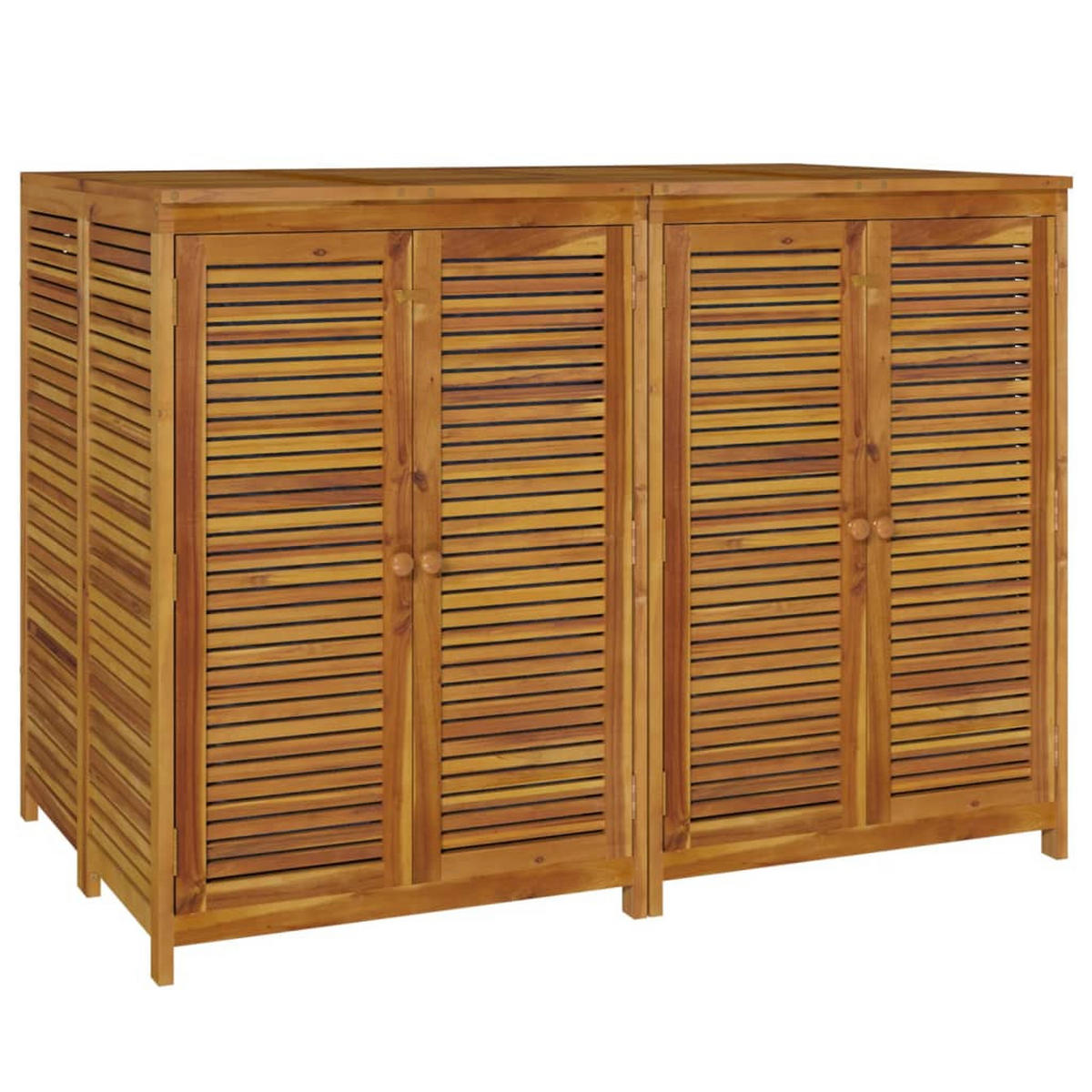 GARTENBOX 140x87x104 cm Massivholz Akazie - Braun, Holz (140/104/87cm) - furnicato