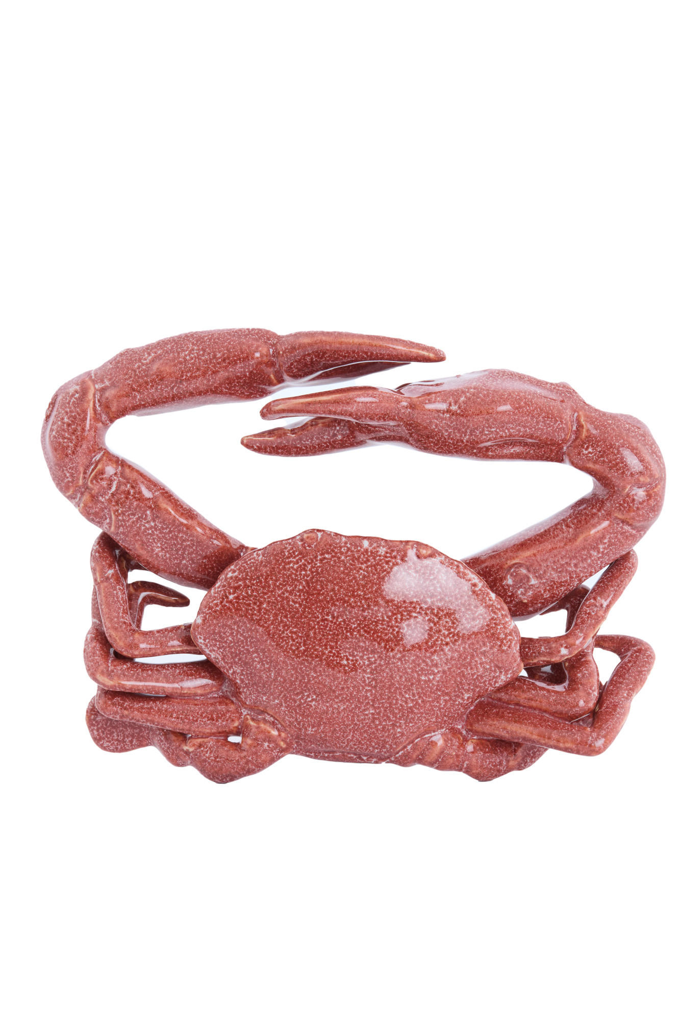 ORNAMENT Krabbe Rot 29/29/6,5 cm - Rot, Keramik (29/6.5/29cm) - Light & Living