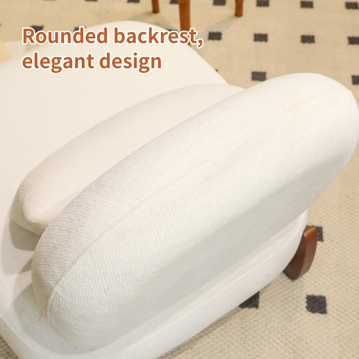 POLSTERSESSEL Ohne Armlehnen Samt Massivholzbeine - Weiß, Textil (86.9/69.9/72.1cm) - Urban Meuble