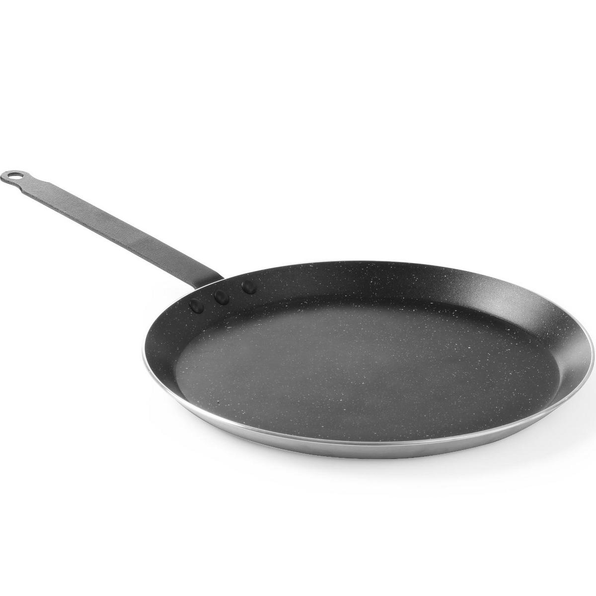 CRÊPE-PFANNE - flach, Durchmesser 280 mm - Hendi 627679 - Schwarz, Metall (28/28/2.5cm) - Hendi