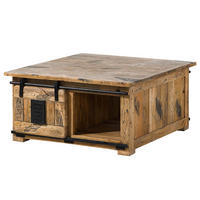 COUCHTISCH Mango 90x90x45 natur lackiert RAILWAY #1006 - Braun, Holz (90/90/45cm) - Massivmoebel24