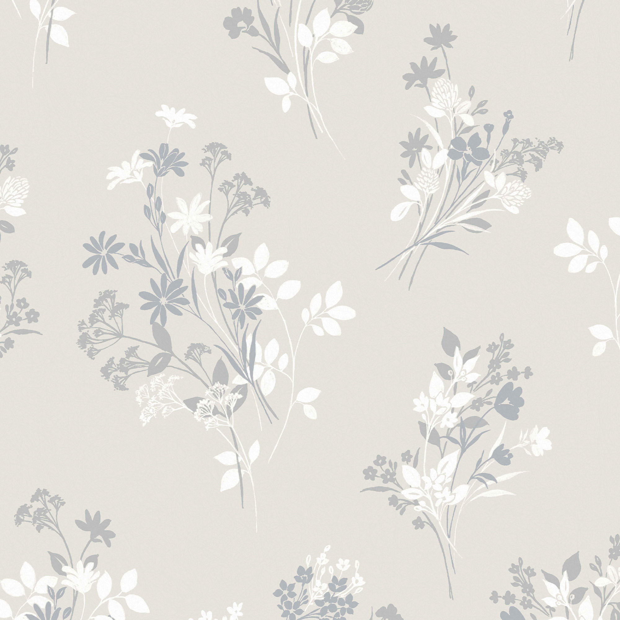 VLIESTAPETE Igerna Natur | Beige Grau | Blumen | 10mx52cm - Beige, Papier/Kunststoff (52/1000cm) - Graham & Brown