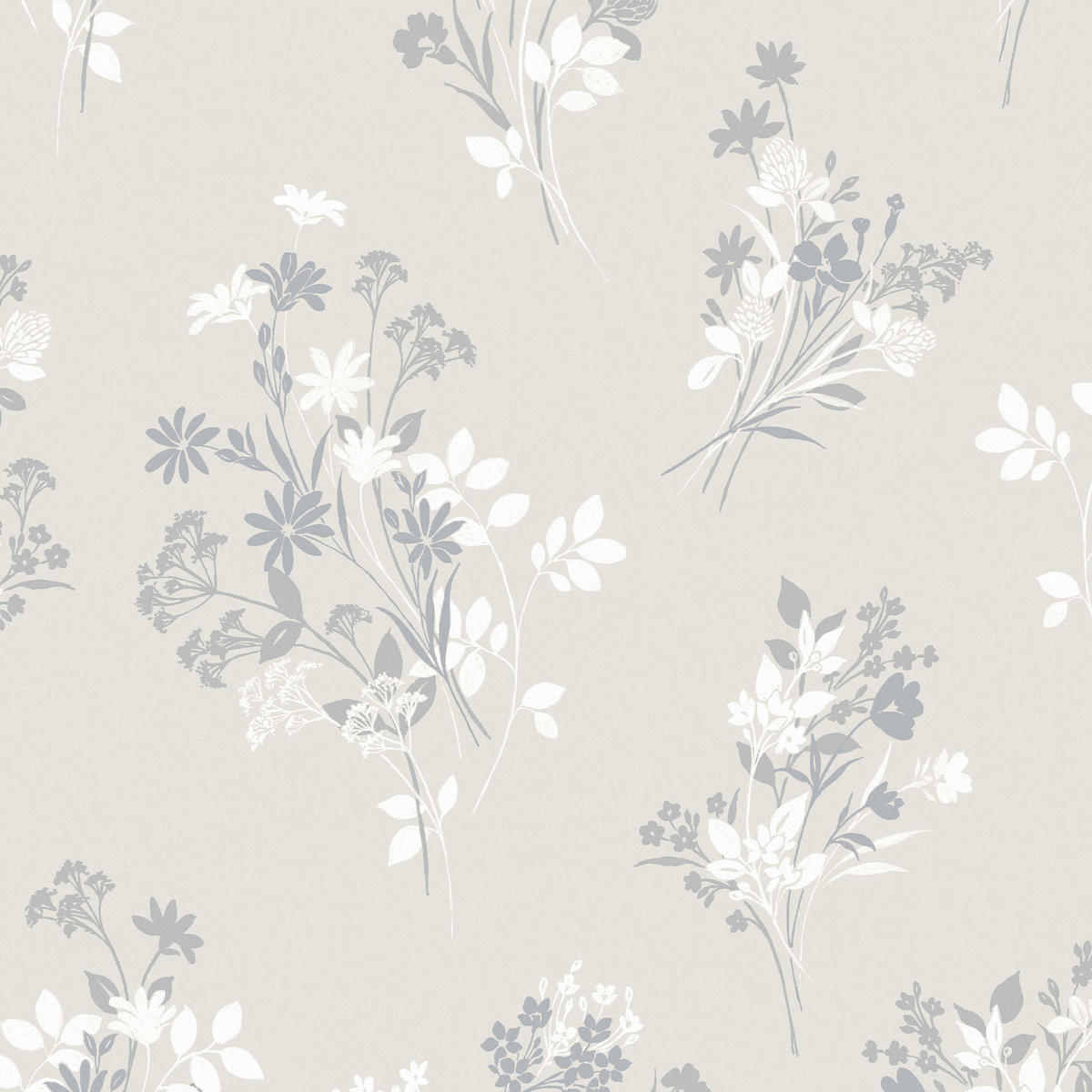 VLIESTAPETE Igerna Natur | Beige Grau | Blumen | 10mx52cm - Beige, Papier/Kunststoff (52/1000cm) - Graham & Brown