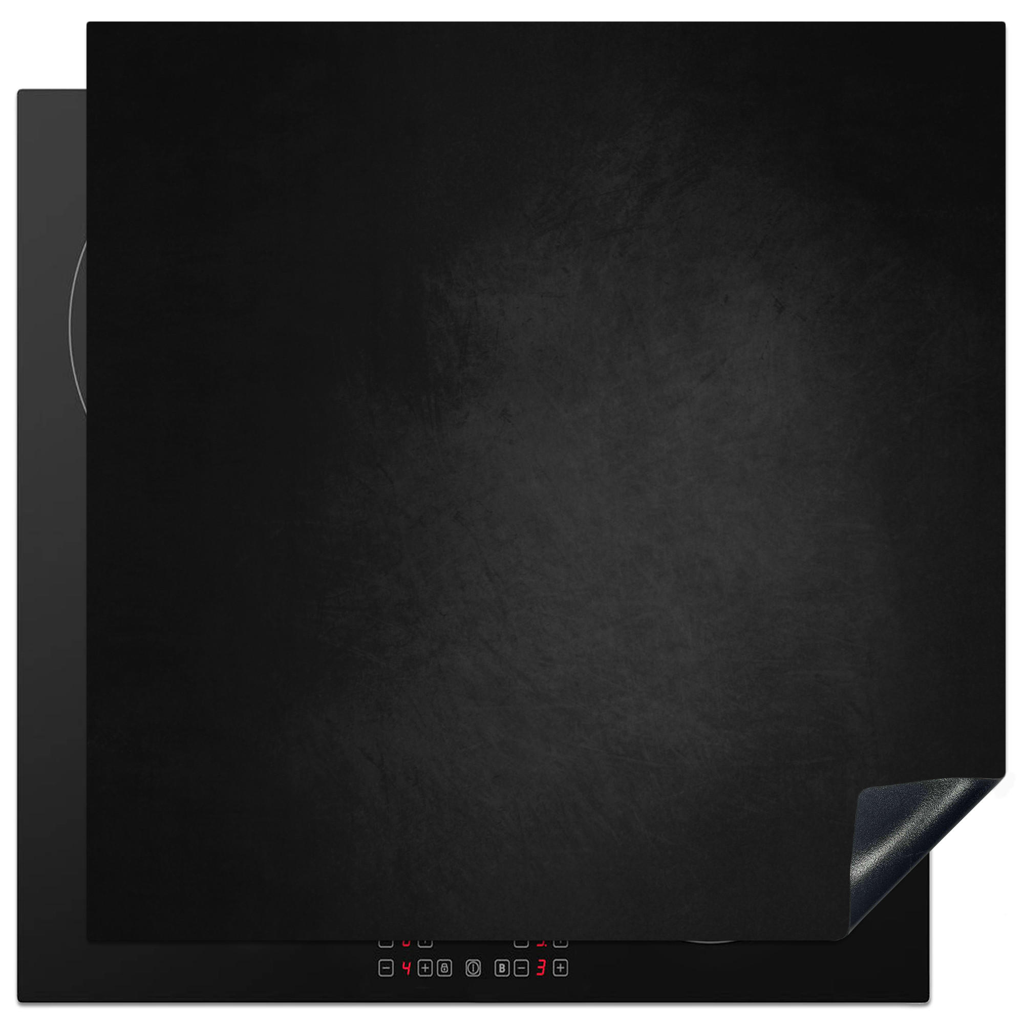HERABDECKPLATTE - Beton - Schwarz - Grau - Strukturiert - Industriell - 60x60 - Schwarz, Kunststoff (60/60/0.2cm) - MuchoWow