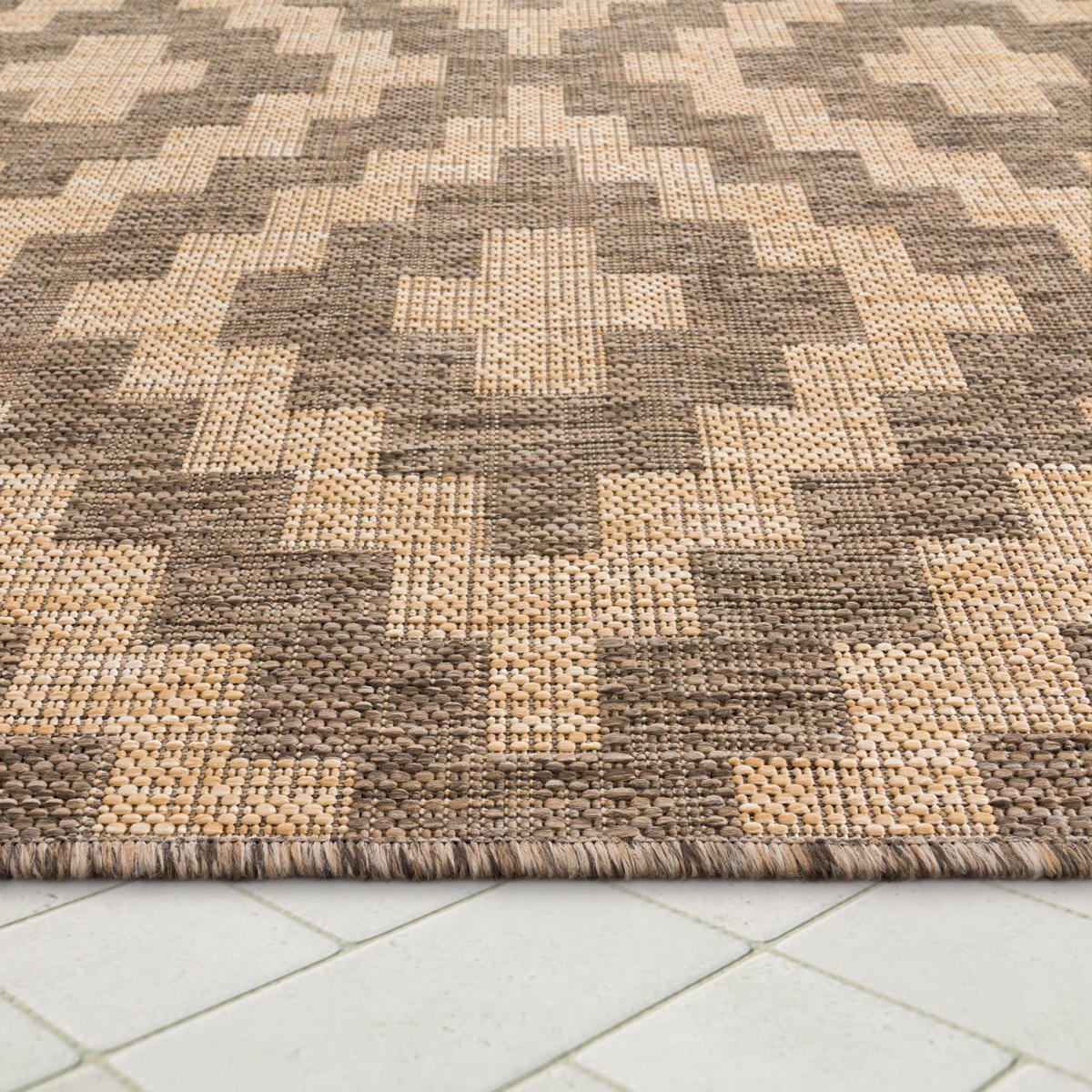OUTDOORTEPPICH 60/100 cm Modena 222 - Beige, Kunststoff (60/100cm) - Paco Home