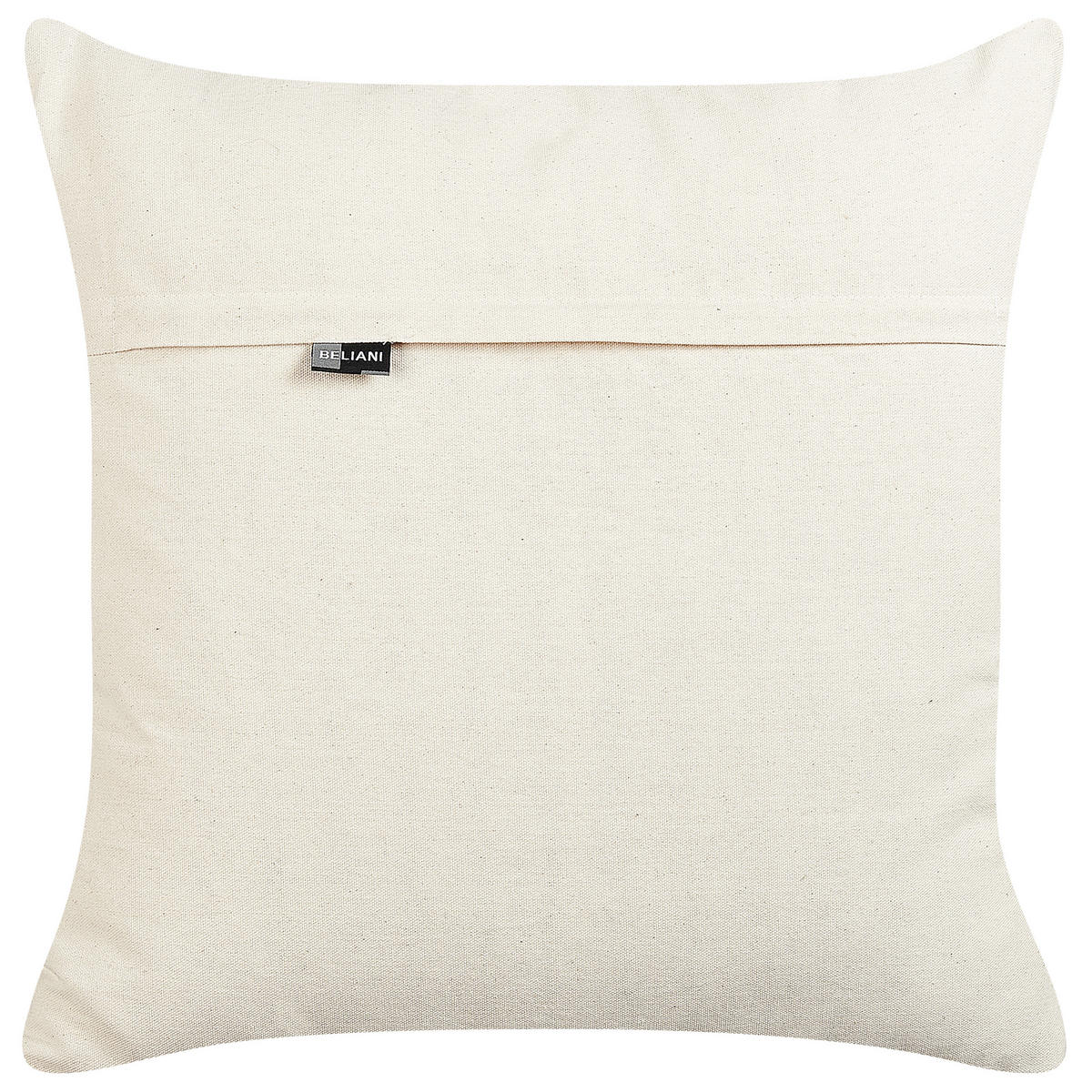 OKRASNA BLAZINA bež 50/50 cm Khora - črna/bež, tekstil/naravni materiali (50/50cm) - Beliani