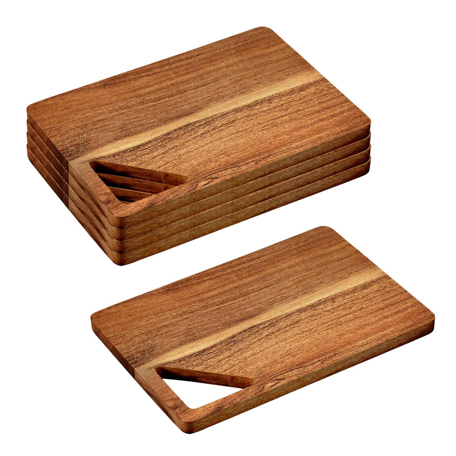 SCHNEIDEBRETT, 5 Stück, Akazie - 28 x 19cm - Naturfarben, Holz (19/28cm) - Kesper