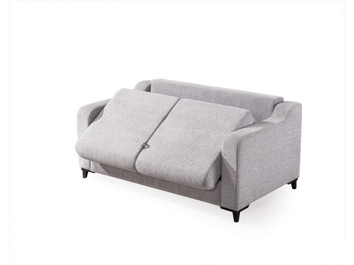 SOFA Transforma 3-Sitzer Webstoff Grau - Grau, Holz/Textil (210/80/100cm) - Villa Möbel
