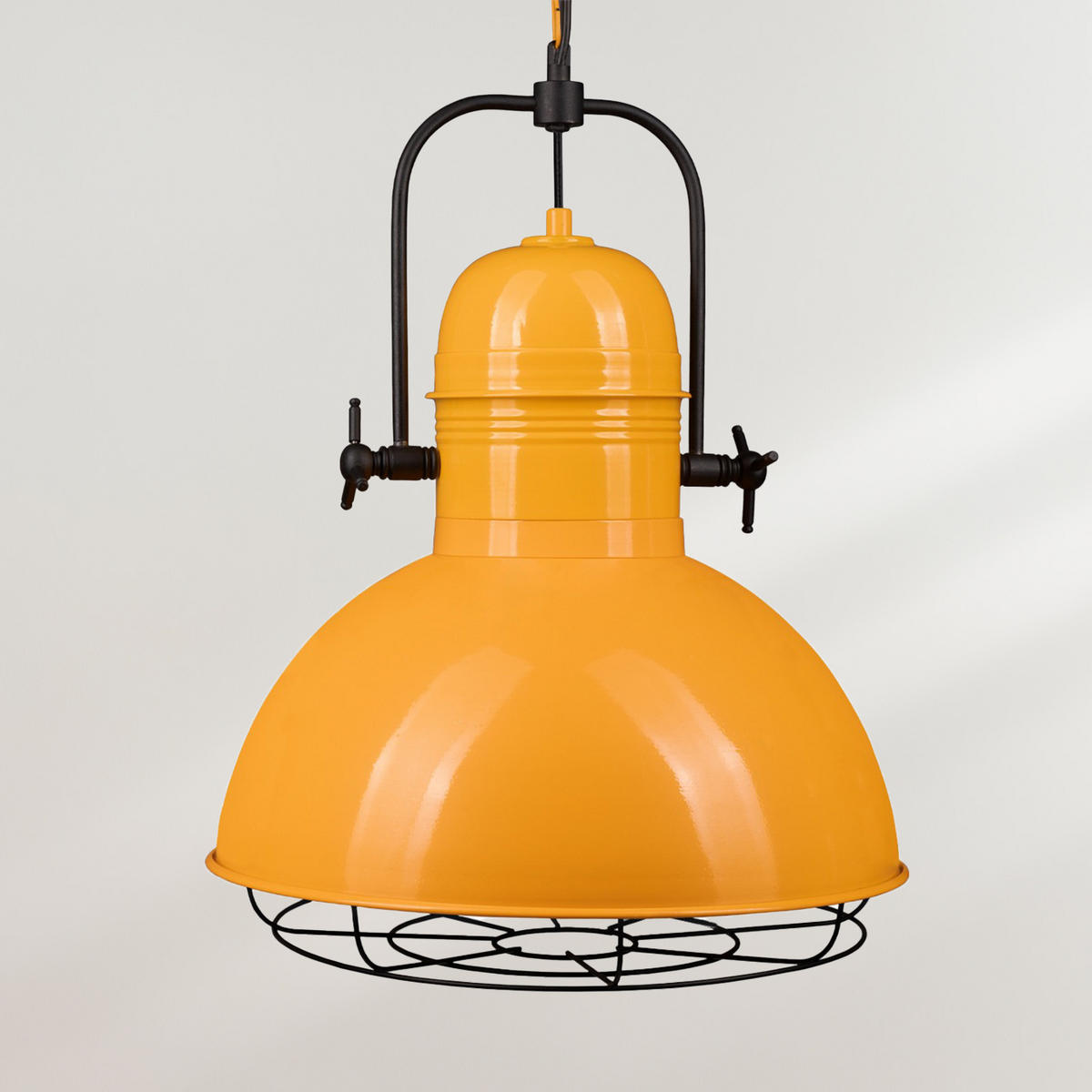 PENDELLEUCHTE Lampe Vintage 40/53 cm - Gelb, Metall (40/53cm) - Bamyum