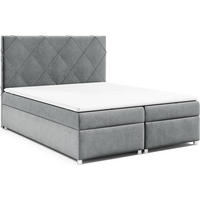 BOXBETT Trinity K-7 Bonellfederkern inkl. Topper - Grau, Holz/Holzwerkstoff (200/200cm) - Best For Home