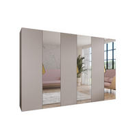 DREHTÜRENSCHRANK 202/300/52 6-türig - Beige/Goldfarben, Holz/Metall (300/202/52cm) - Abiks Möbel