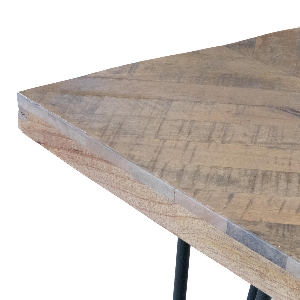 ESSTISCH mit Herringbone aus Mangoholz 200cm, natürlich - Braun, Holz (200/90/77cm) - Giga Meubel