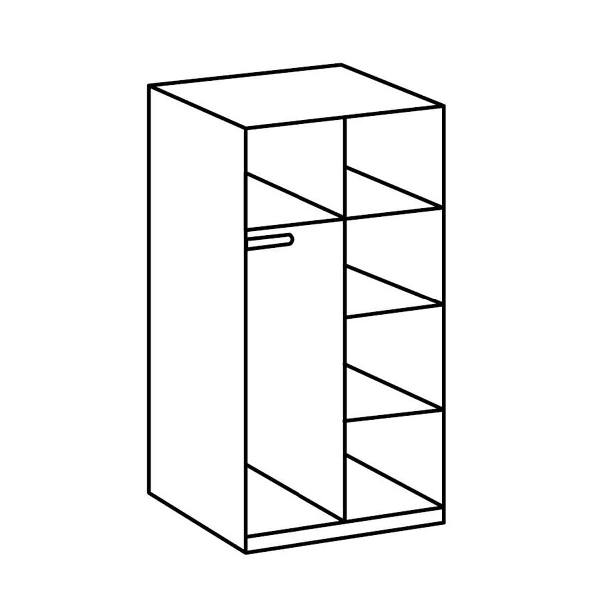 DREHTÜRENSCHRANK 2-türig in Eichenholzoptik - H199 cm - Apfelbaumfarben, Holzwerkstoff (58/199/90cm) - Calicosy