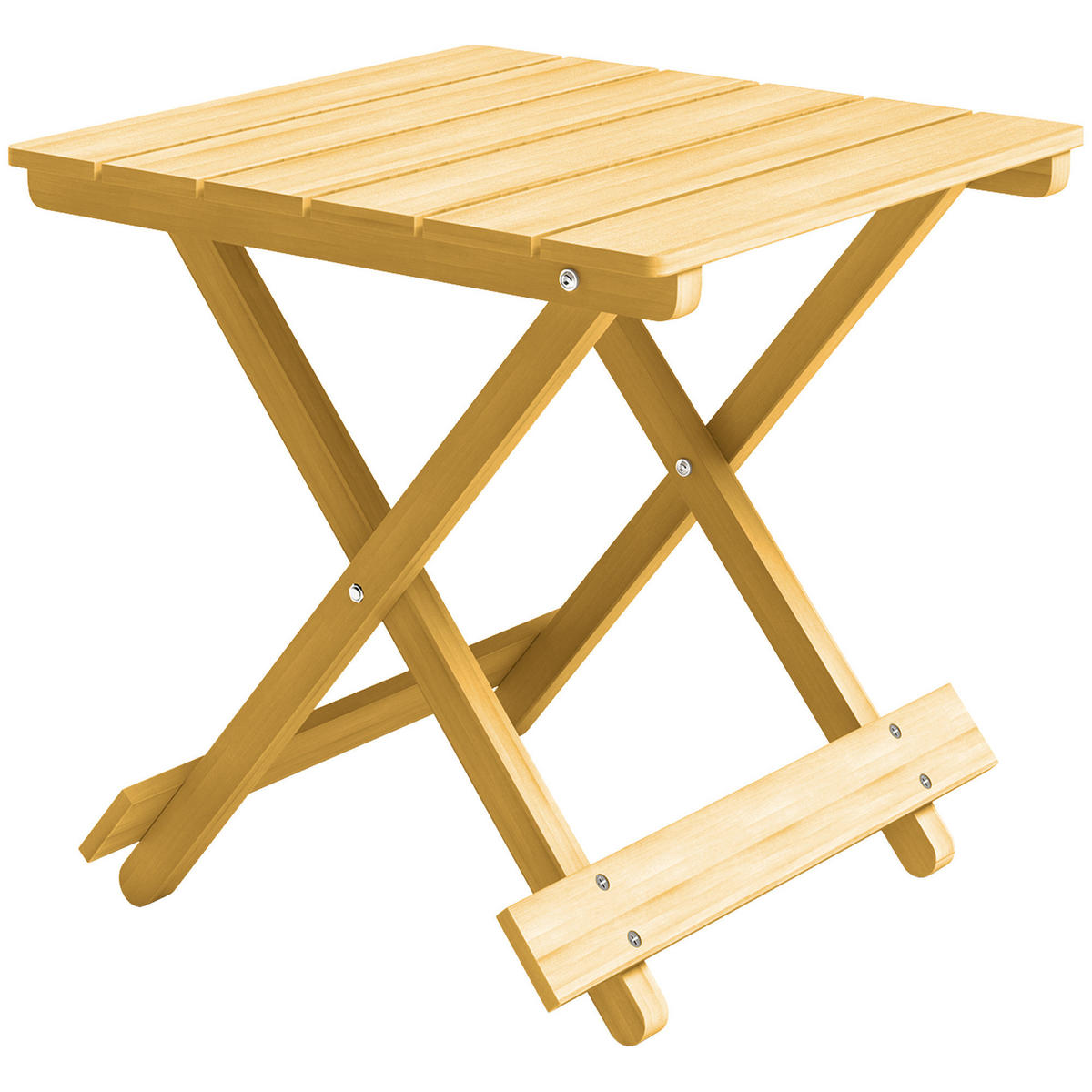 GARTENBEISTELLTISCH DE-14153 klappbar, Massivholz-Lattenrost, 40x43x40 cm Natur - Naturfarben, Holz (43/40/40cm) - ComfortXL