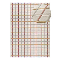 WEBTEPPICH mit geometrischem Muster Rosa Karisma 133/190 cm - Weiß/Grau, Naturmaterialien/Textil (133/190cm) - Atticgo