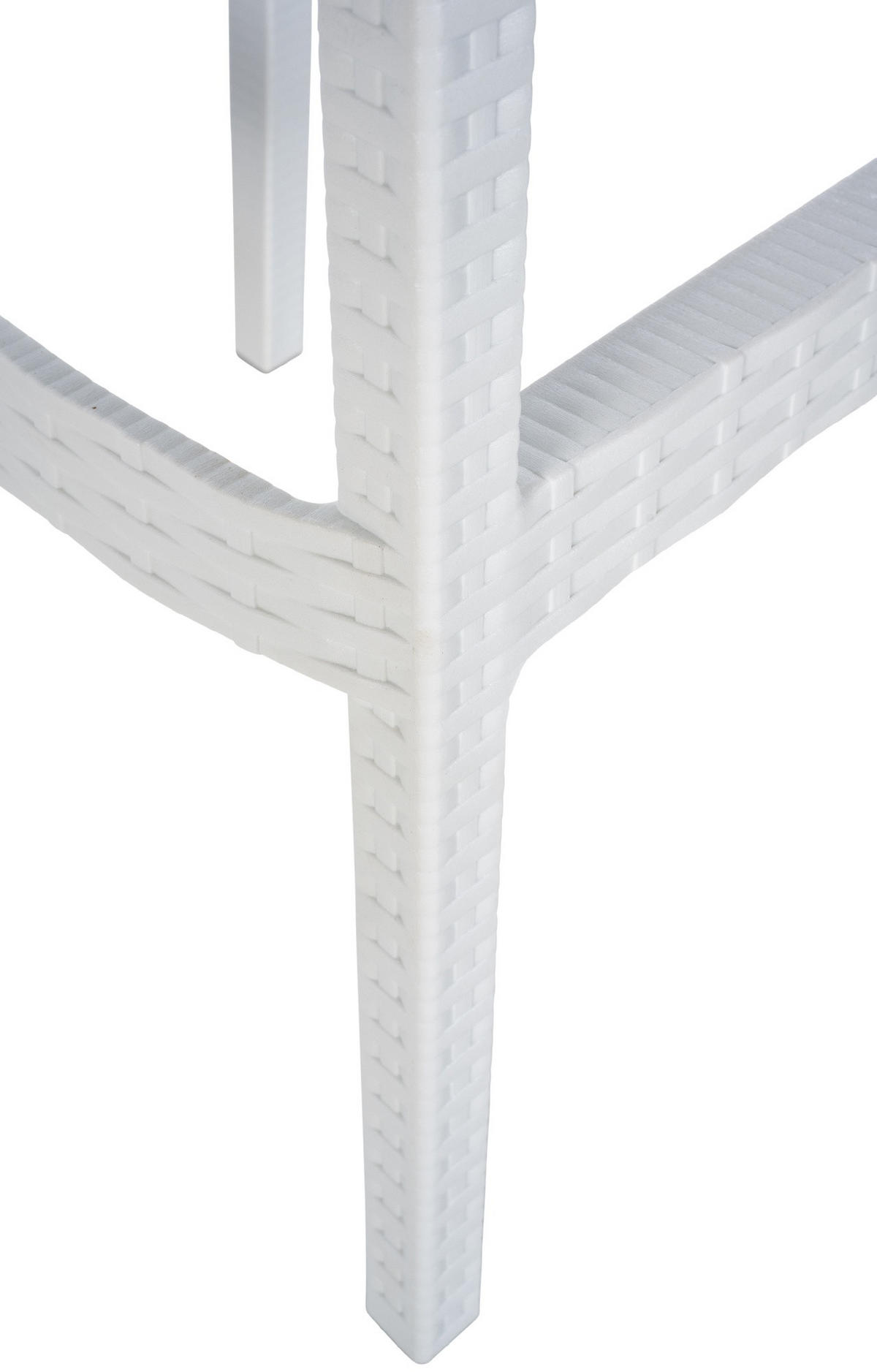 BARHOCKER 2er Set Kunststoff weiß - Weiß/Grau, Kunststoff (40/108/51cm) - CLP