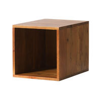 WÜRFELREGAL Akazie 30x40x30 natur lackiert MONTREAL #133 - Braun, Holzwerkstoff (30/30/40cm) - Massivmoebel24